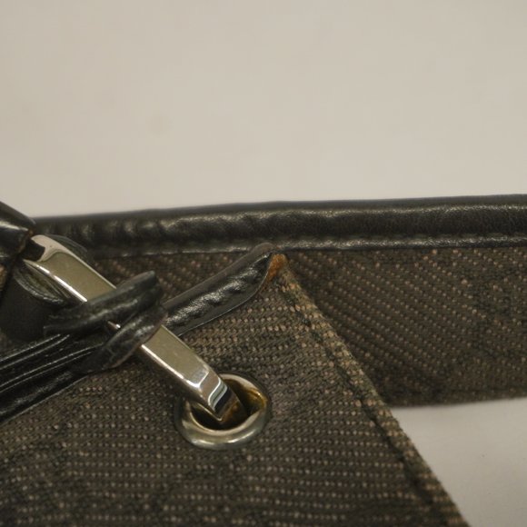 GUCCIAuth 91762 Women's GG Canvas Shoulder Bag Black - Picture 10 of 10